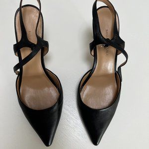 Banana Republic High Heel Shoes, Black Leather, Size 8